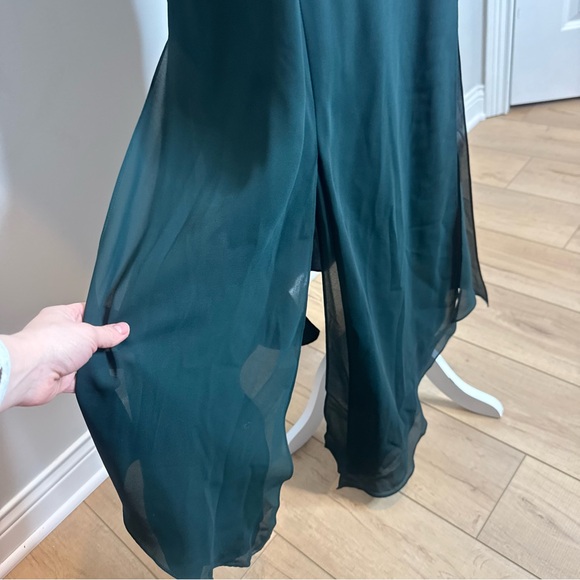 VTG Y2K 90s Velvet Neck Scarf Midi Dress Fairy Grunge Whimsigoth Formal 4/6 - Picture 6 of 13